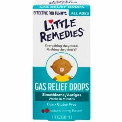 Discount ✔️ Little Remedies Tummy Gas Relief Drops, Natural Berry Flavor 🔔