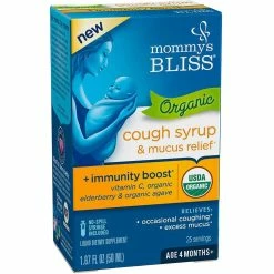 Discount 👏 Mommy's Bliss Organic Baby Cough Syrup & Mucus Relief + Immunity Boost 1.67 Oz. 💯