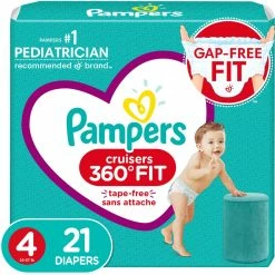 Cheap 🧨 Pampers Cruisers 360 Diapers Size 4 (22-37 Lb.) 21 Ct. 🥰