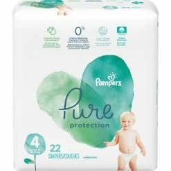 Flash Sale 👏 Pampers Pure Protection Diapers Size 4 (22-37 Lb.) 22 Ct. 🔔
