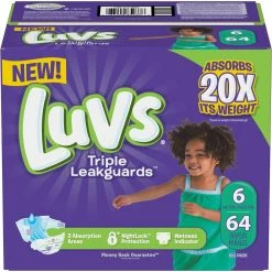 Flash Sale ⌛ Luvs Diapers Luvs Triple Leakguards Diapers Size 6 Choose Count ⌛