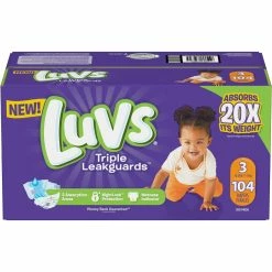 Hot Sale 🤩 Luvs Diapers Big Box, Size 3 (16-28 Lb.) 104 Ct. 🧨