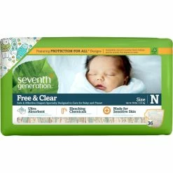 Cheapest 🥰 Seventh Generation Newborn Free & Clear Jumbo Diapers, 36 Ct. 😀