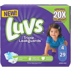 Wholesale 👍 Luvs Diapers Luvs Jumbo Size 4 (22-37 Lbs) Choose Count ⌛