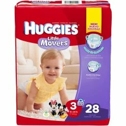 Outlet 🛒 Huggies Little Movers Diapers Size 3 (16-28 Lb.) Choose Count 🎁