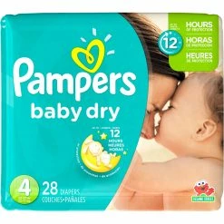 Hot Sale 🔥 Pampers Baby Dry Diapers Size 4, 28 Ct. 😍