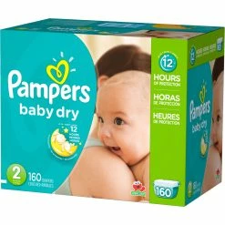 Hot Sale 🥰 Pampers Baby Dry Diapers Size 2 (12-18 Lb.) 👍