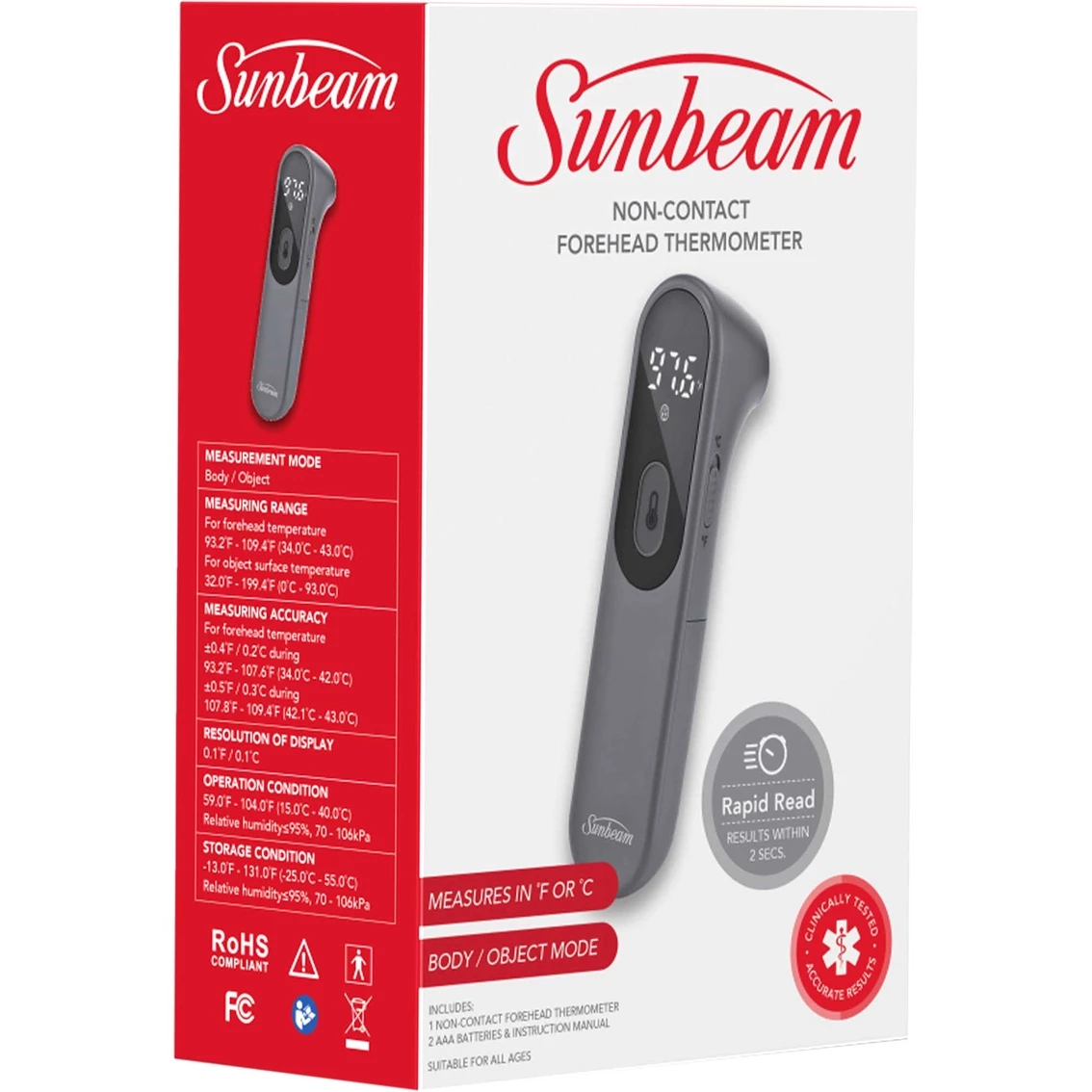 Deals π Sunbeam Infrared No Touch Forehead Thermometer With Batteries π 2 Deals π Sunbeam Infrared No Touch Forehead Thermometer With Batteries π - Image 2