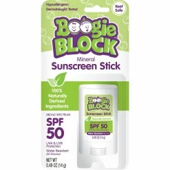 New 🥰 Boogie Wipes Baby SPF 50 Mineral Sunscreen Stick 0.49 Oz. 💯
