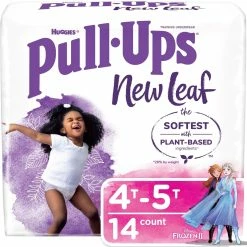 Buy 🔔 Pull-Ups 👧 Girls New Leaf Training Pants Size 4T-5T 14 Ct. ⌛