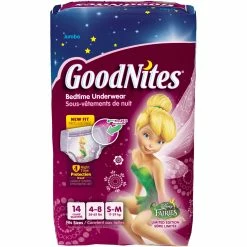 Best Sale 🎁 GoodNites 👧 Girls NightTime Underwear Size Small-Medium (38-65 Lb.) 😉